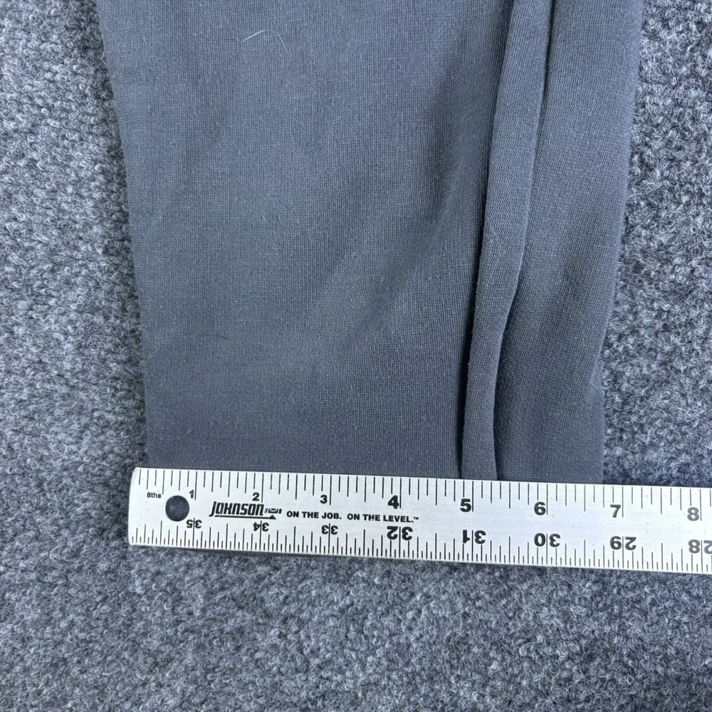 Adidas Sweatpants Mens 32x29 Gray Logo Fleece Lined Ankle Zipper Tapered Leg